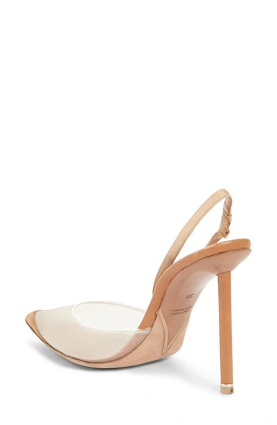 Shop Alexander Wang Alix Mesh Slingback Pump In Nude