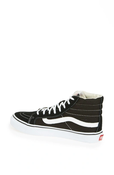 Shop Vans Sk8-hi Slim High Top Sneaker In Black True White