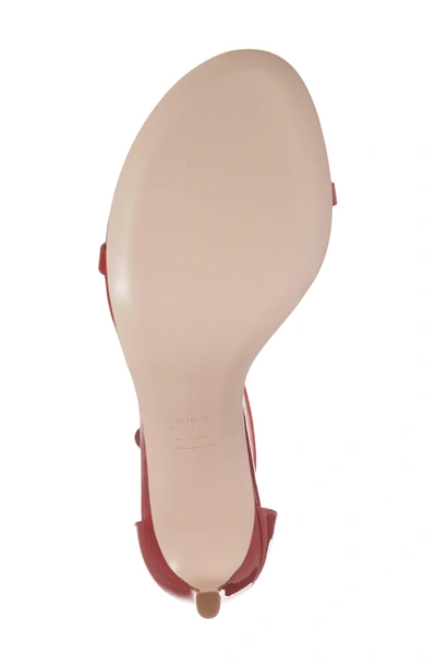 Shop Stuart Weitzman Nudistsong Ankle Strap Sandal In Redqua Red