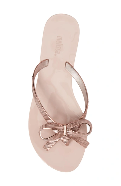 Shop Melissa Harmonic Bow Chrome Ii Sandal In Rose Gold