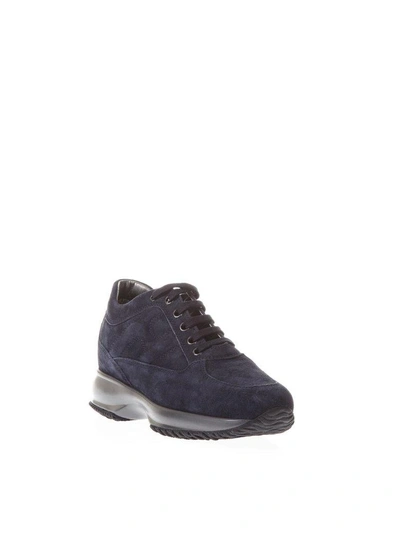 Shop Hogan Suede Leather Interactive In Blue