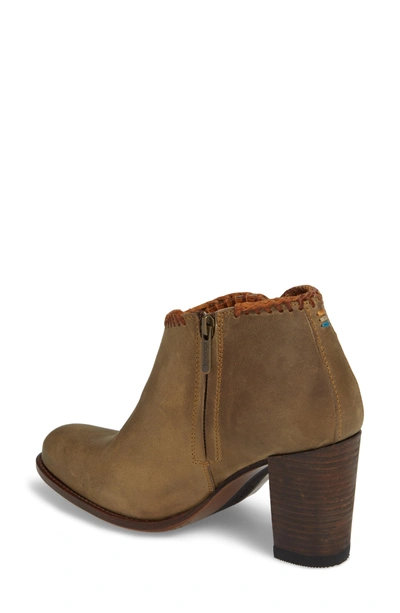 Shop Ariat Sonya Fringed Bootie In Green Leather