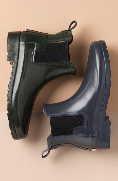 Shop Hunter 'original Refined' Chelsea Rain Boot In Navy Floral