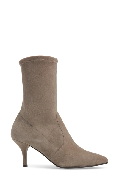 Shop Stuart Weitzman Cling Stretch Bootie In Topo Suede