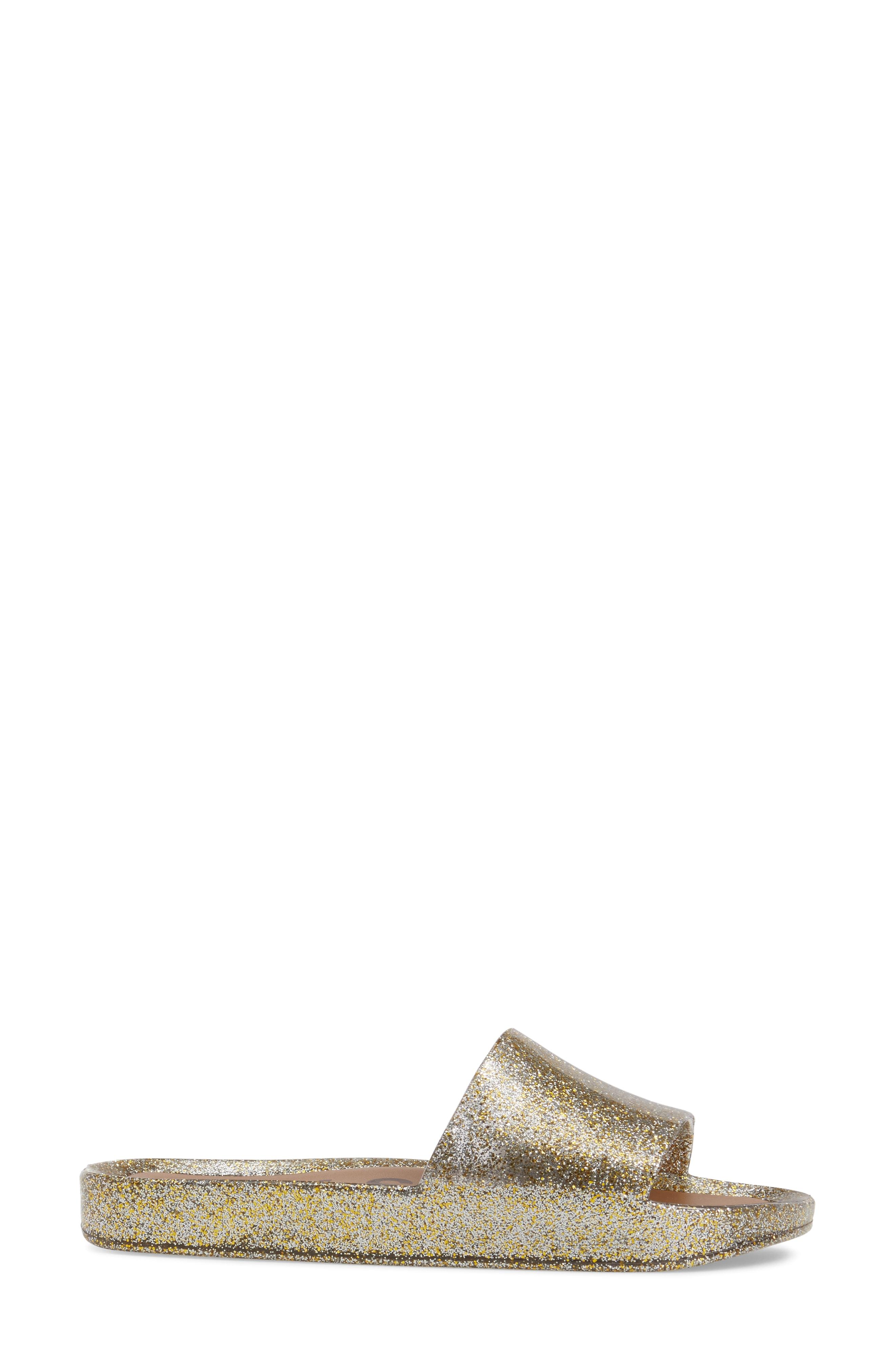 Melissa Beach Slide Sandal In Mix Gold Glitter | ModeSens
