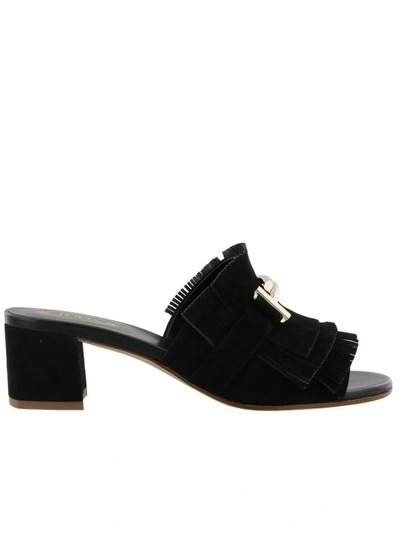 Shop Tod's Sandal In Black