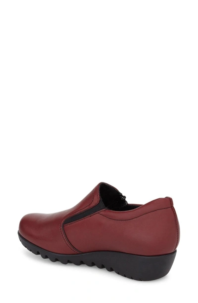 Shop Munro Napoli Zip Bootie In Red Leather