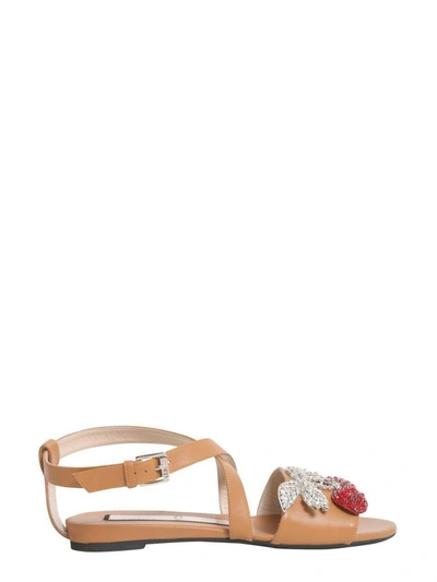 Shop N°21 Cherry Pin Sandals In Cuoio