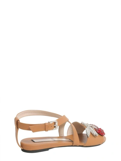 Shop N°21 Cherry Pin Sandals In Cuoio