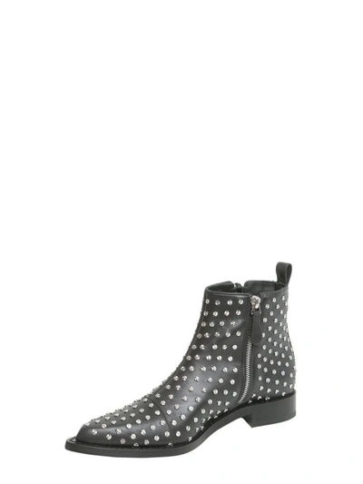 Shop Alexander Mcqueen Braided Chain Ankle Boots In Nero