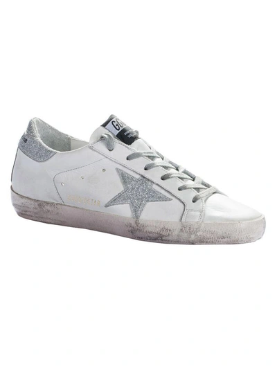 Shop Golden Goose Superstar Sneakers In White-silver