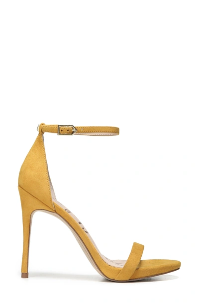 Shop Sam Edelman Ariella Ankle Strap Sandal In Sunglow Yellow Suede