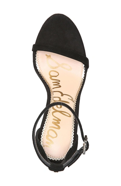 Shop Sam Edelman Ariella Ankle Strap Sandal In Black Leather