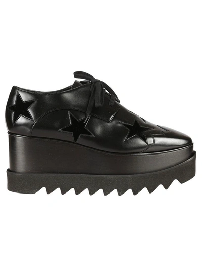 Shop Stella Mccartney Star Elyse Platform Lace-up Shoes In Black