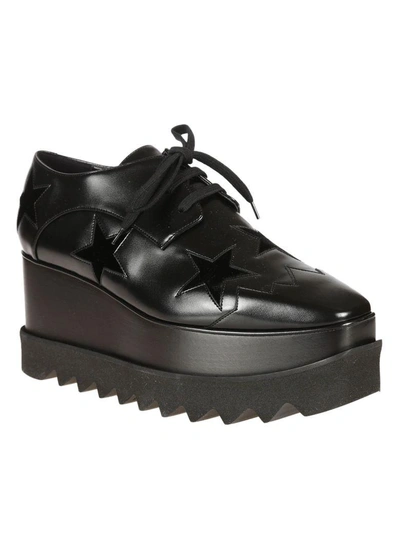 Shop Stella Mccartney Star Elyse Platform Lace-up Shoes In Black