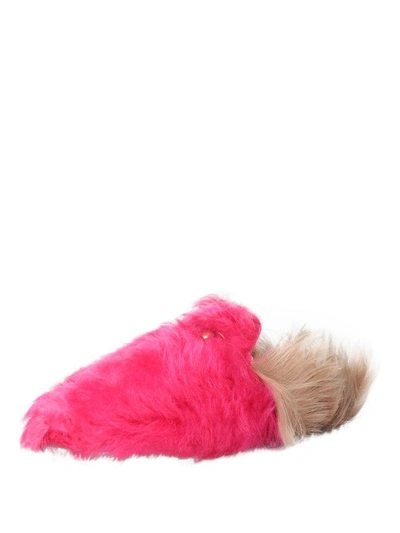 Shop Gucci Princetown Merino Wool Slippers In Rosa