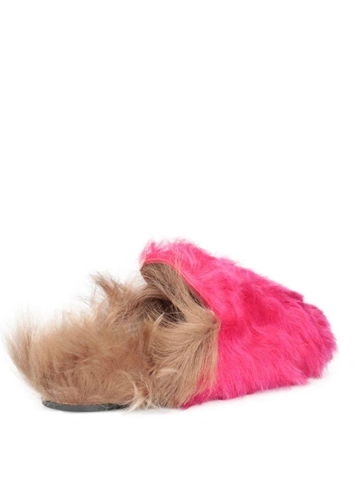 Shop Gucci Princetown Merino Wool Slippers In Rosa