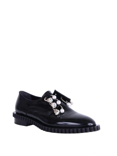 Shop Coliac Cake Leather Shoes In Nero