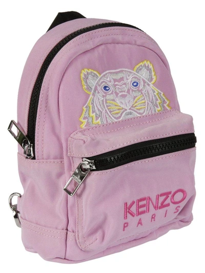 Shop Kenzo Embroidered Tiger Backpack In Flamingo Pink