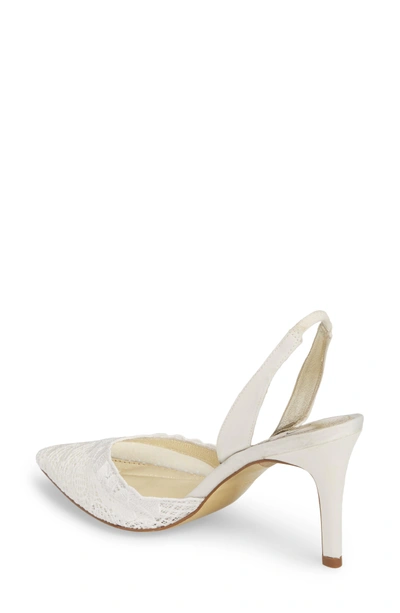 Shop Adrianna Papell Hallie Slingback Pump In Ivory Attalie Lace Fabric