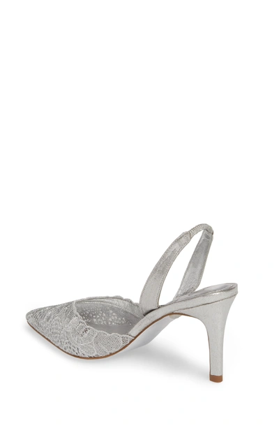 Adrianna Papell Hallie Slingback Pump In Silver Attalie Lace