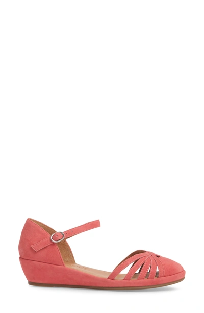 Shop Gentle Souls Naira Wedge In Coral Suede