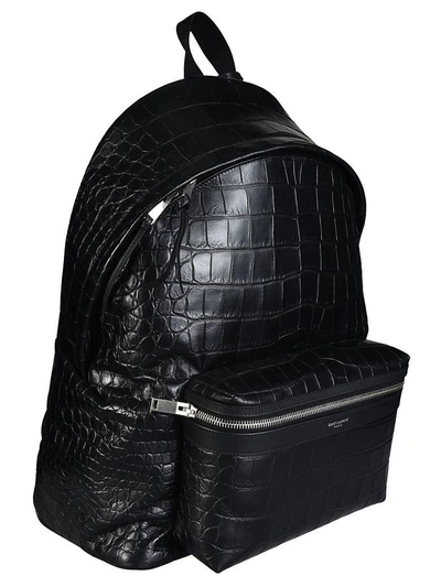 Shop Saint Laurent City Backpack In Black