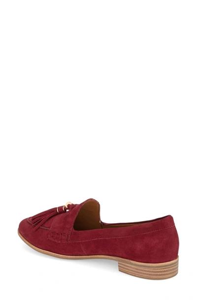 Shop G.h. Bass & Co. 'estelle' Tassel Loafer In Cherry Red Suede
