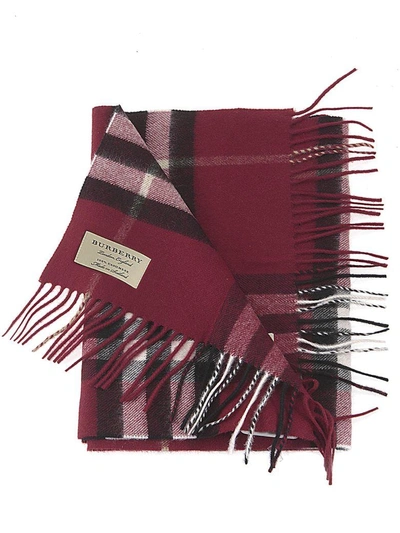 Shop Burberry Giant Icon Scarf In Parade Red