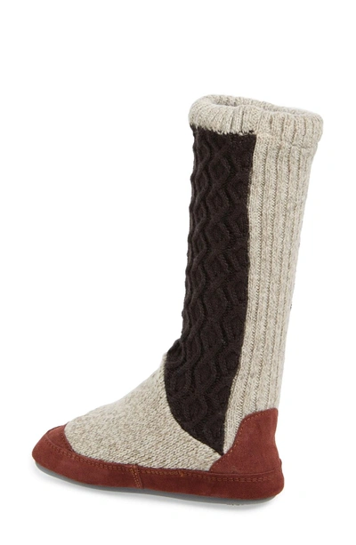 Shop Acorn Slouch Slipper Boot In Charcoal Fabric