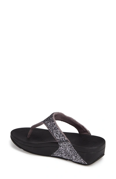 Shop Fitflop Glitterball(tm) Thong Sandal In Pewter Fabric