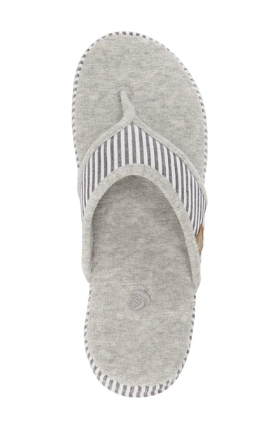 Shop Acorn Summerweight Slipper In Grey Strip Fabric