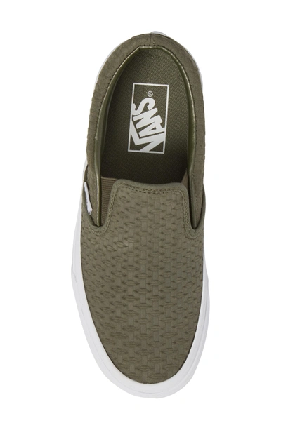 Shop Vans Classic Slip-on Sneaker In Grape Leaf/ Burnt Olive Suede