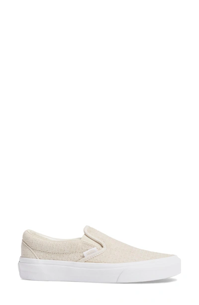 Shop Vans Classic Slip-on Sneaker In Birch/ True White Suede