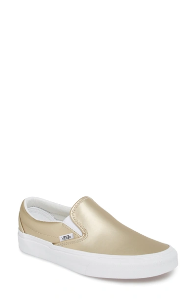 Shop Vans Classic Slip-on Sneaker In Gold/ True White