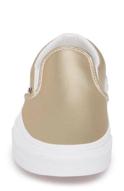 Shop Vans Classic Slip-on Sneaker In Gold/ True White
