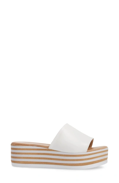 Shop Sheridan Mia Reesa Platform Slide Sandal In White Leather