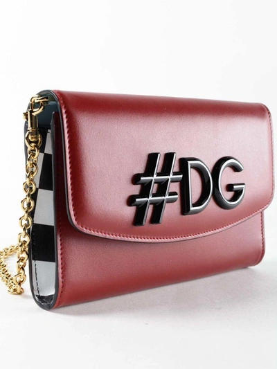 Shop Dolce & Gabbana Imperial Wallet Bag In Hrfi Love D & G F.brd