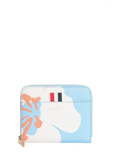 Shop Thom Browne Zip Around Wallet In Multicolor