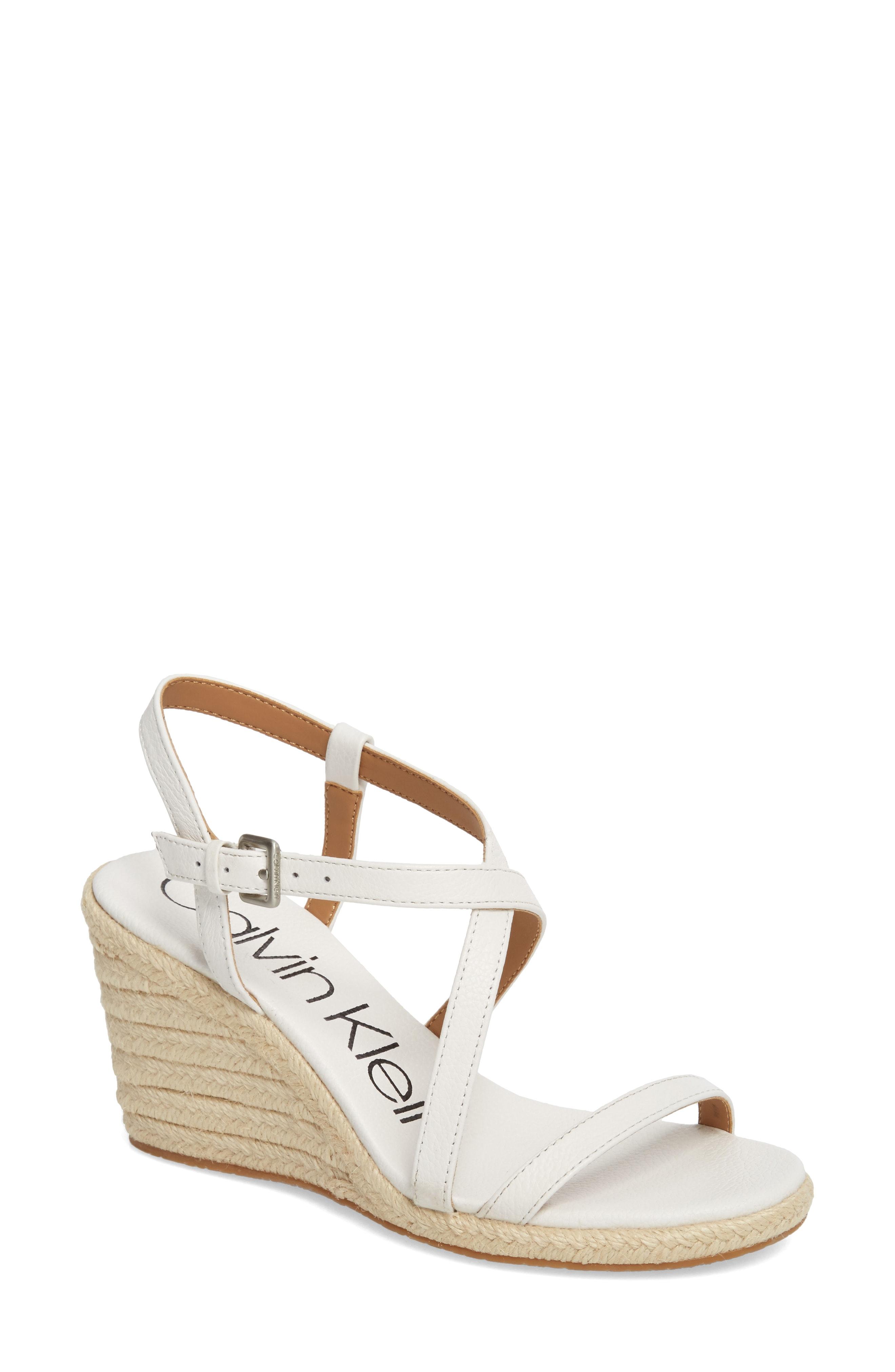 calvin klein bellemine espadrille wedge
