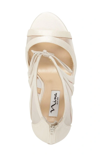 Shop Nina Cherie Illusion Sandal In Ivory Satin