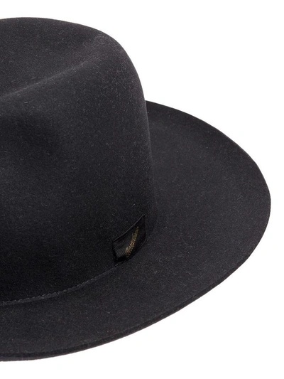Shop Borsalino Brimmed Felt Large Hat In Black