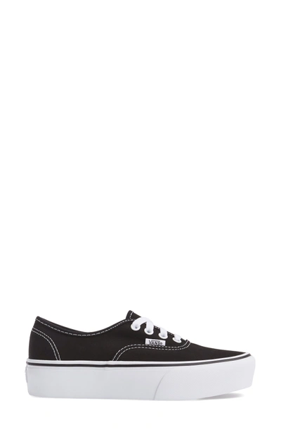 Shop Vans 'authentic' Platform Sneaker In Black/ Black