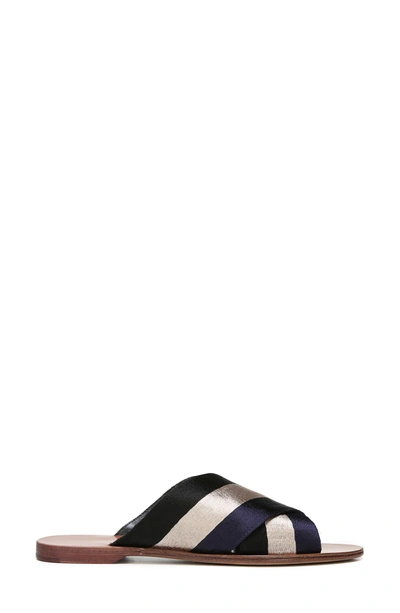 Shop Diane Von Furstenberg Bailie Sandal In Black/ Dune Fabric