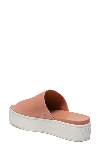 Shop Vince Walford Flatform Slide In Blush Suede