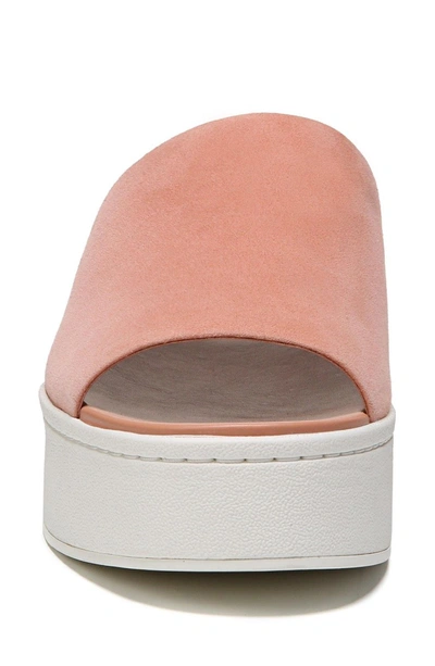 Shop Vince Walford Flatform Slide In Blush Suede