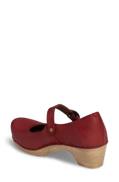 Dansko Missy Mary Jane Clog In Red Leather | ModeSens