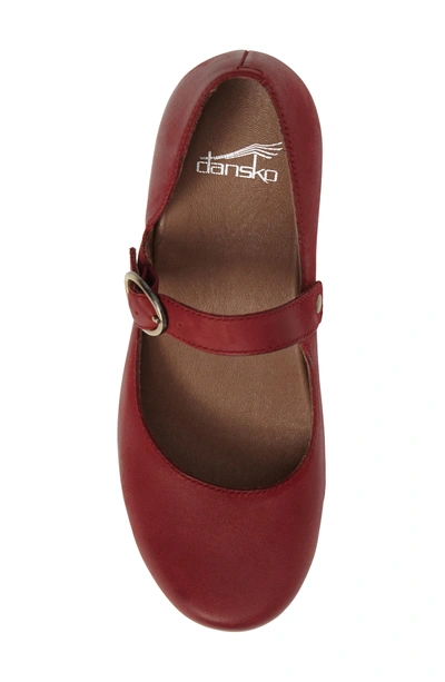 Dansko Missy Mary Jane Clog In Red Leather | ModeSens