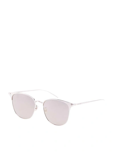 Shop Saint Laurent Eyewear 48 T Sunglasses In Light Gold