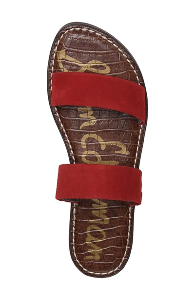 Shop Sam Edelman Gala Two Strap Slide Sandal In Red Suede